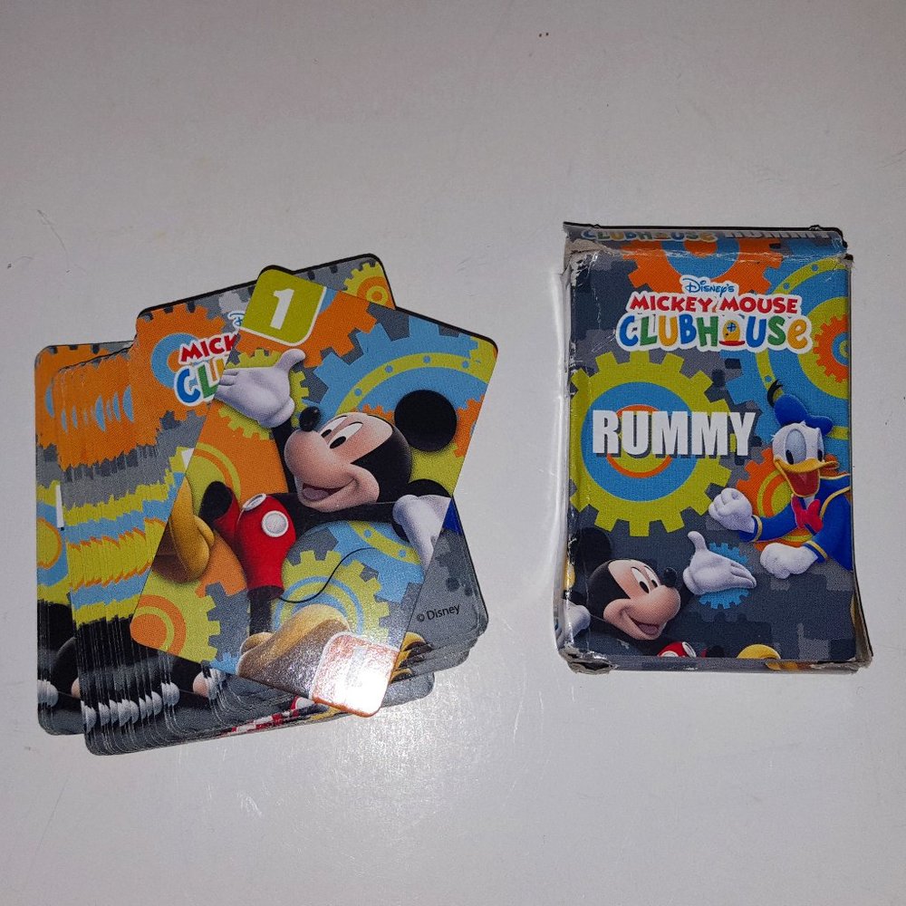 Mickey Mouse Clubhouse Mini Size Rummy Card Game *Damaged Box